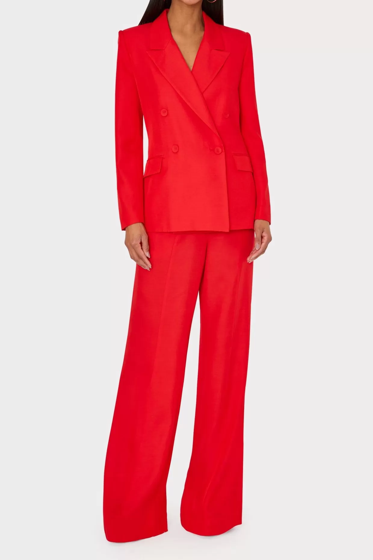 Jumpsuits & Rompers-MILLY Abbi Double Breasted Blazer Red