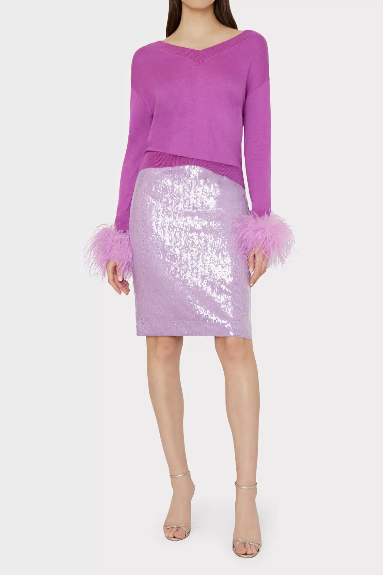 Skirts-MILLY Adley Sequin Skirt Purple