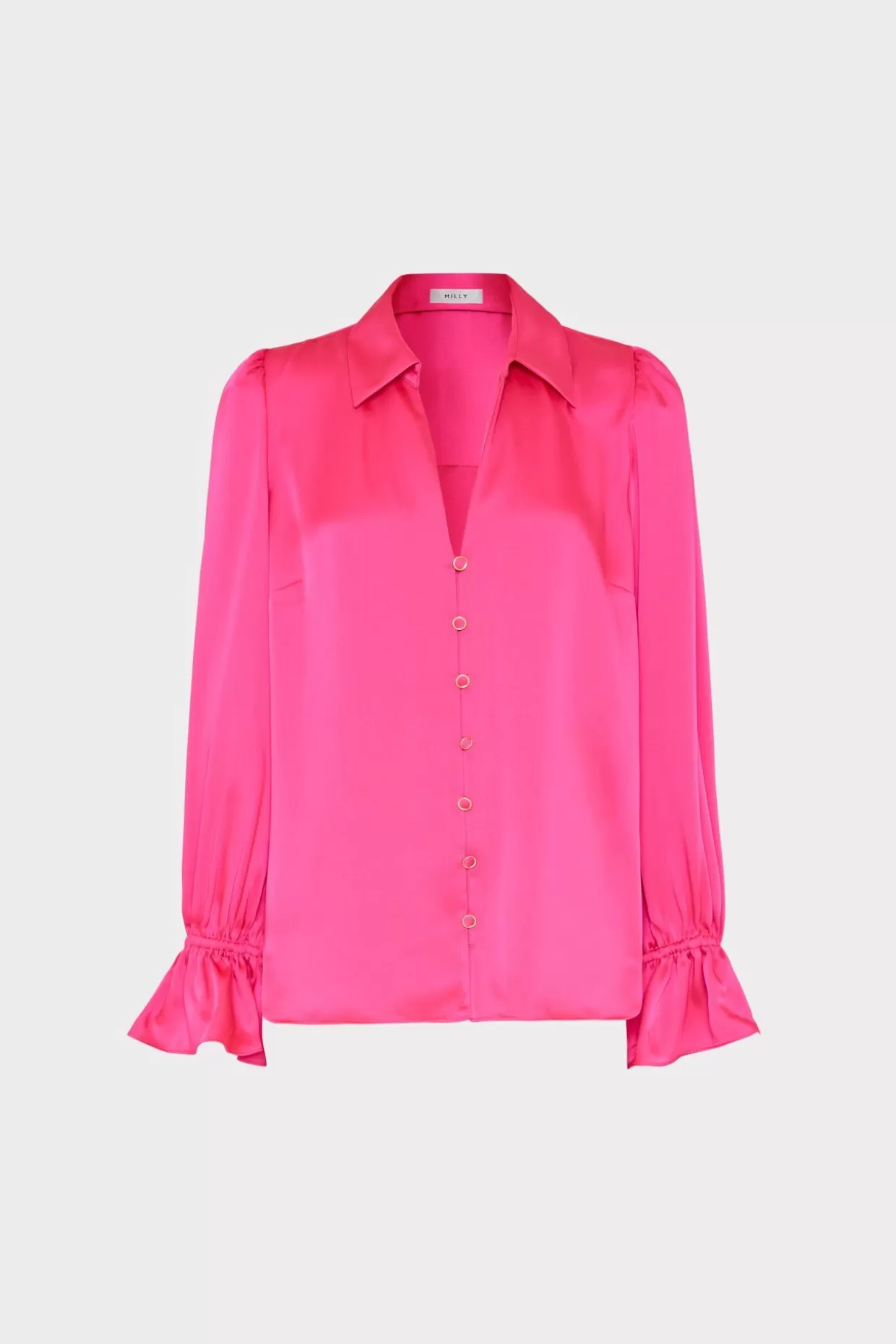 Tops-MILLY Aida Satin Top Milly Pink