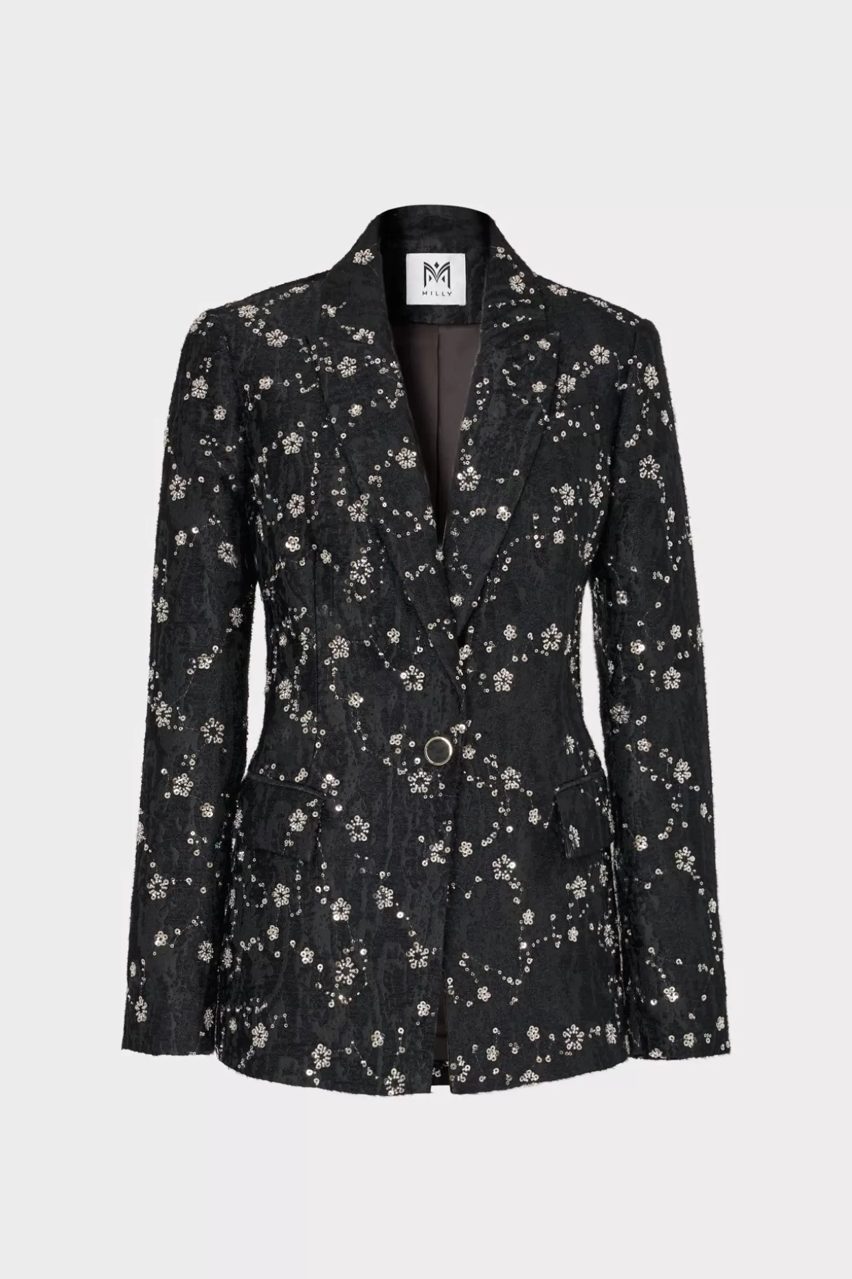 Coats & Jackets-MILLY Alexa Beaded Blazer Black