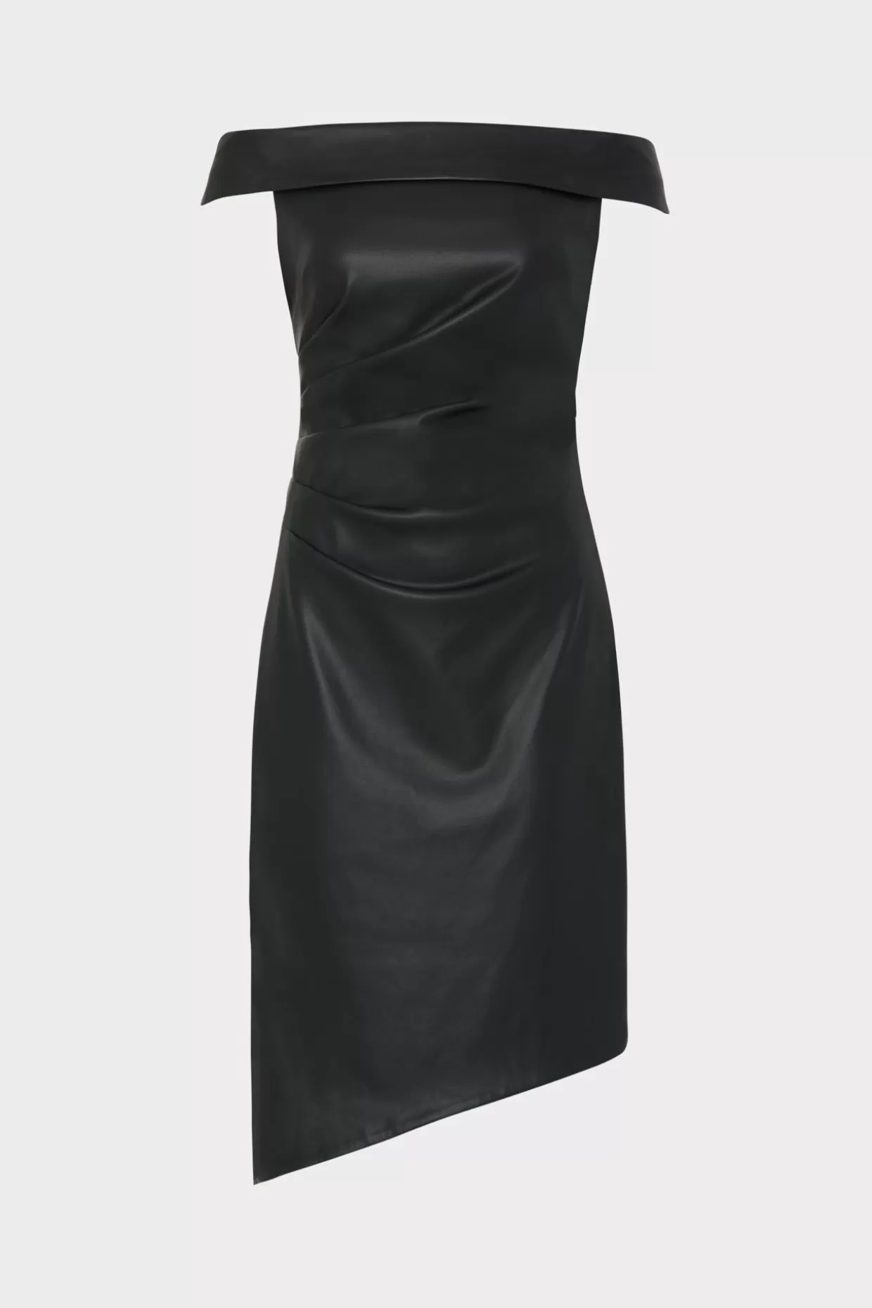 Little Black Dresses-MILLY Ally Vegan Leather Dress Black