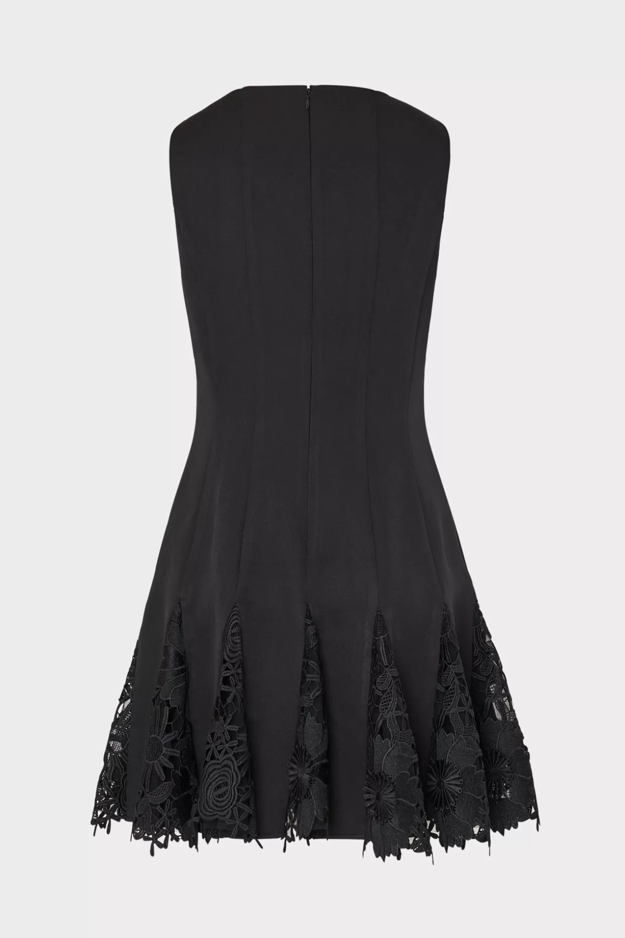 Little Black Dresses-MILLY Ariel Cady 3D Lace Combo Dress Black