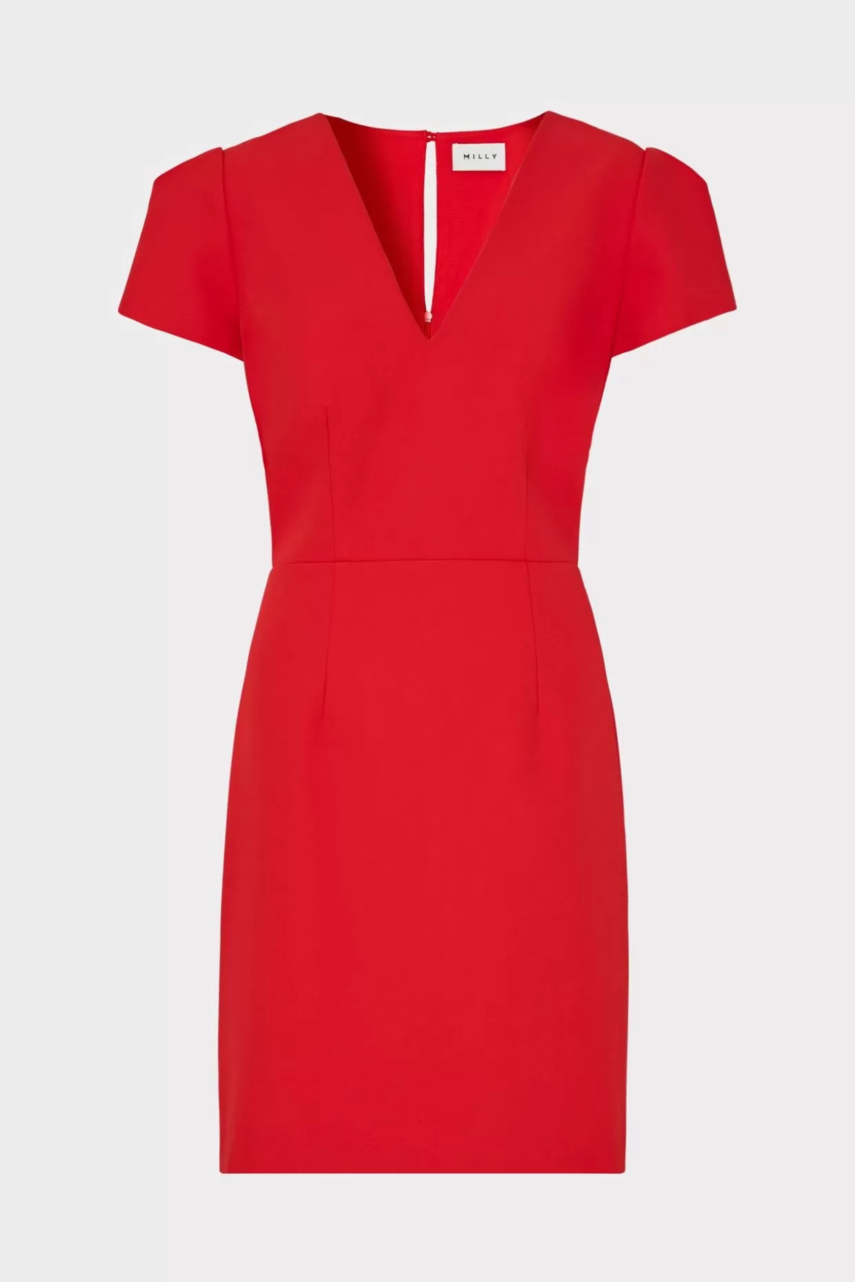 Mini Dresses-MILLY Cady Atalie Dress Red