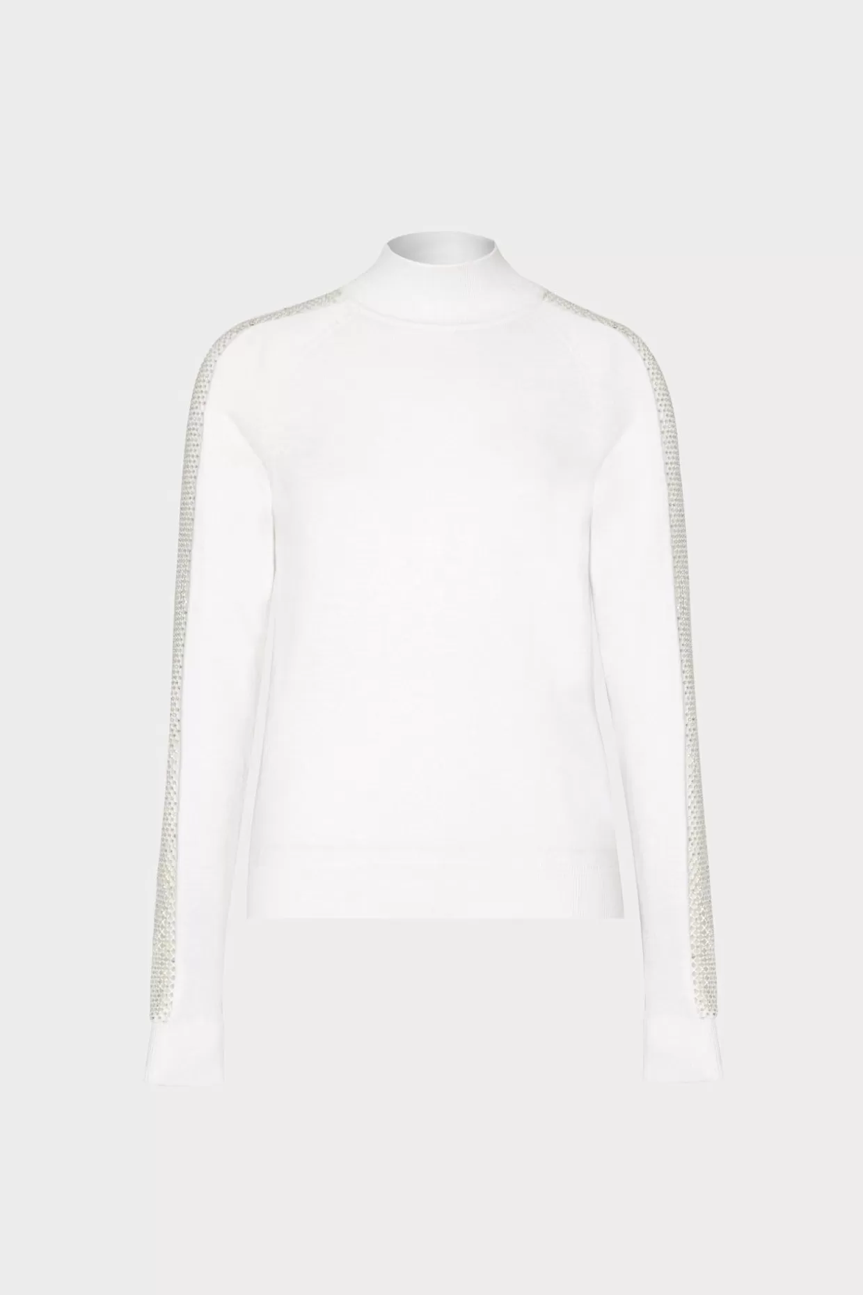 Sweaters & Knits-MILLY Crystal Racer Turtleneck Ecru