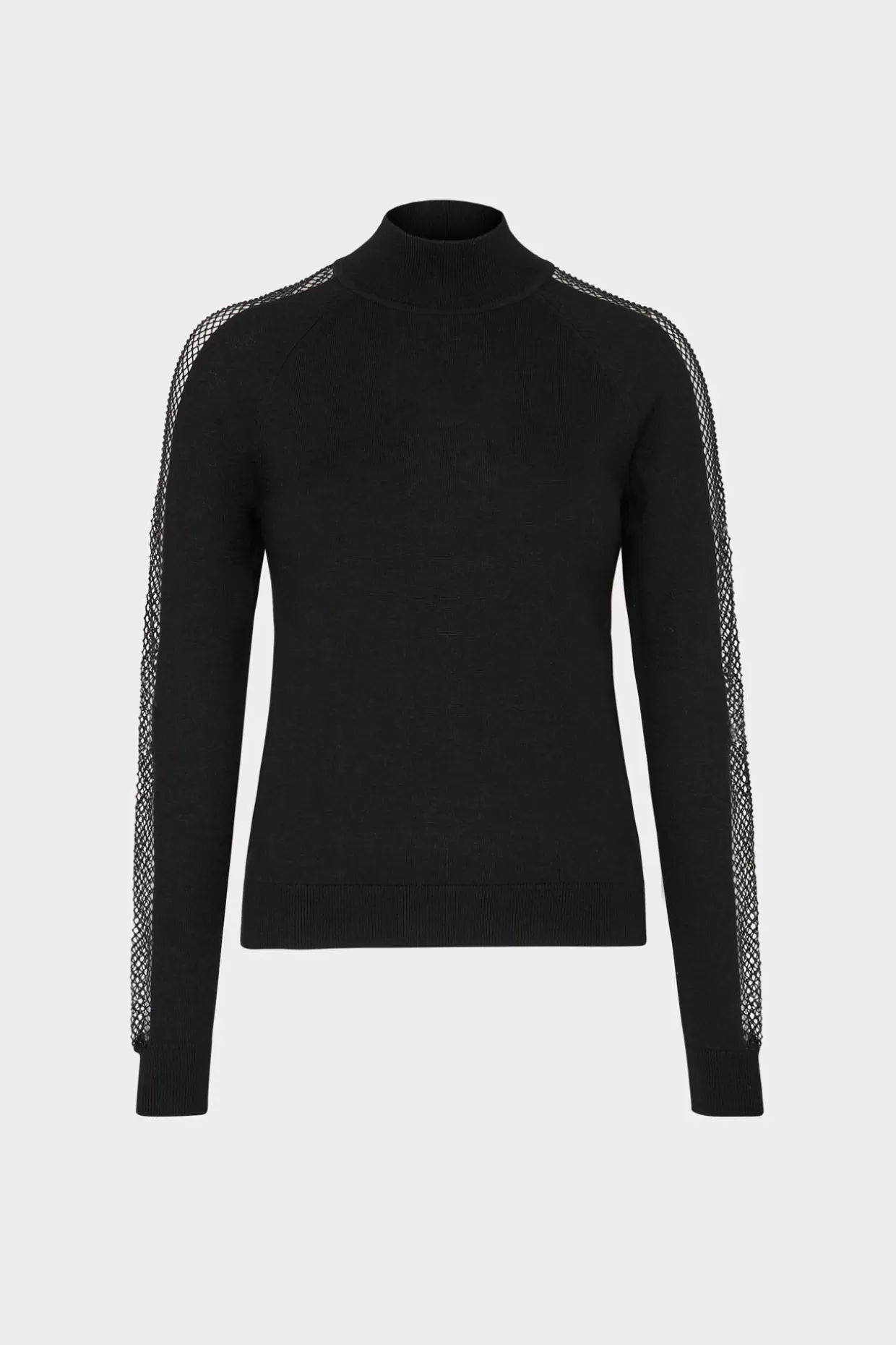 Sweaters & Knits-MILLY Crystal Racer Turtleneck Black