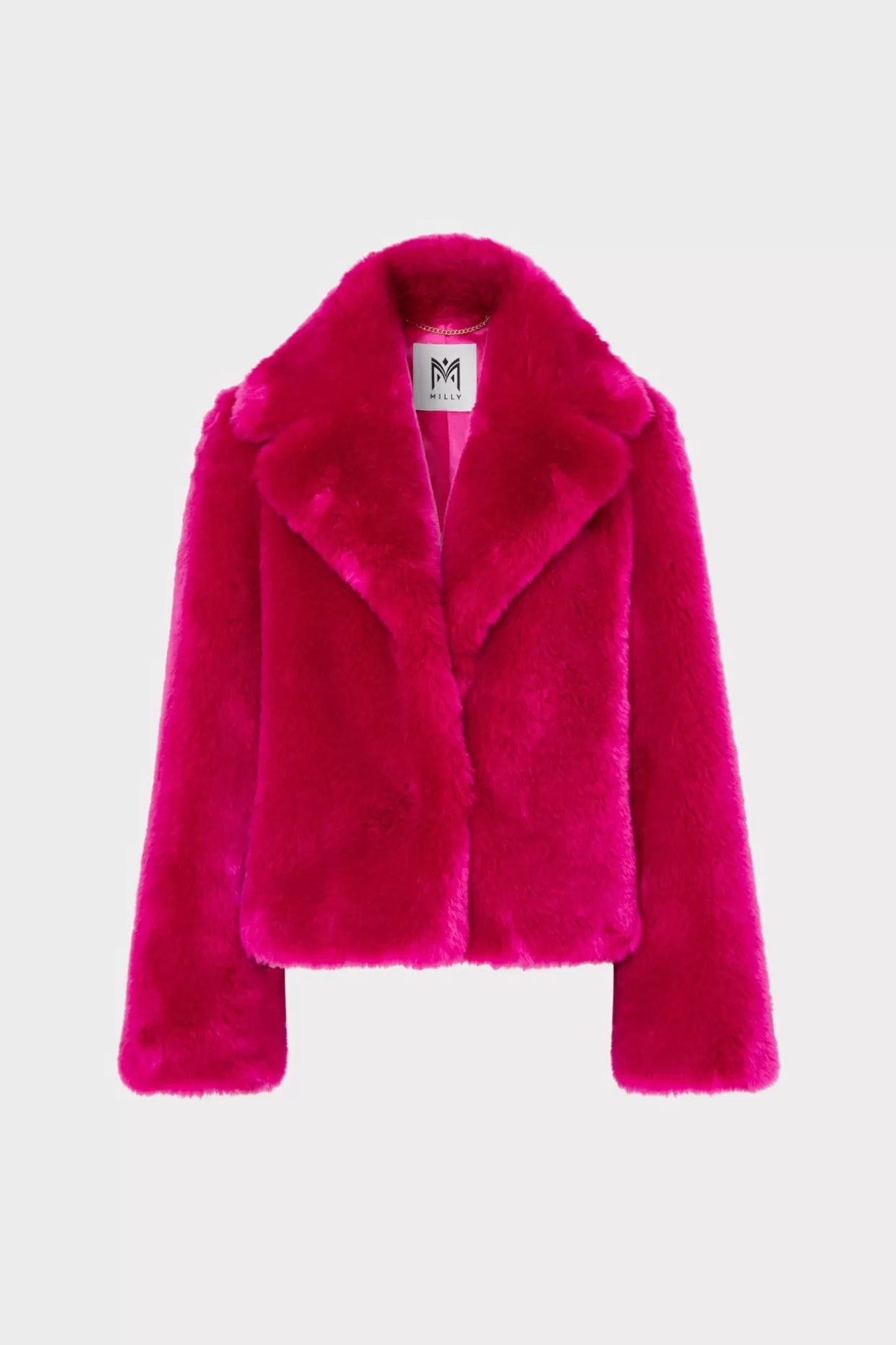 Coats & Jackets-MILLY Faye Faux Fur Coat Milly Pink