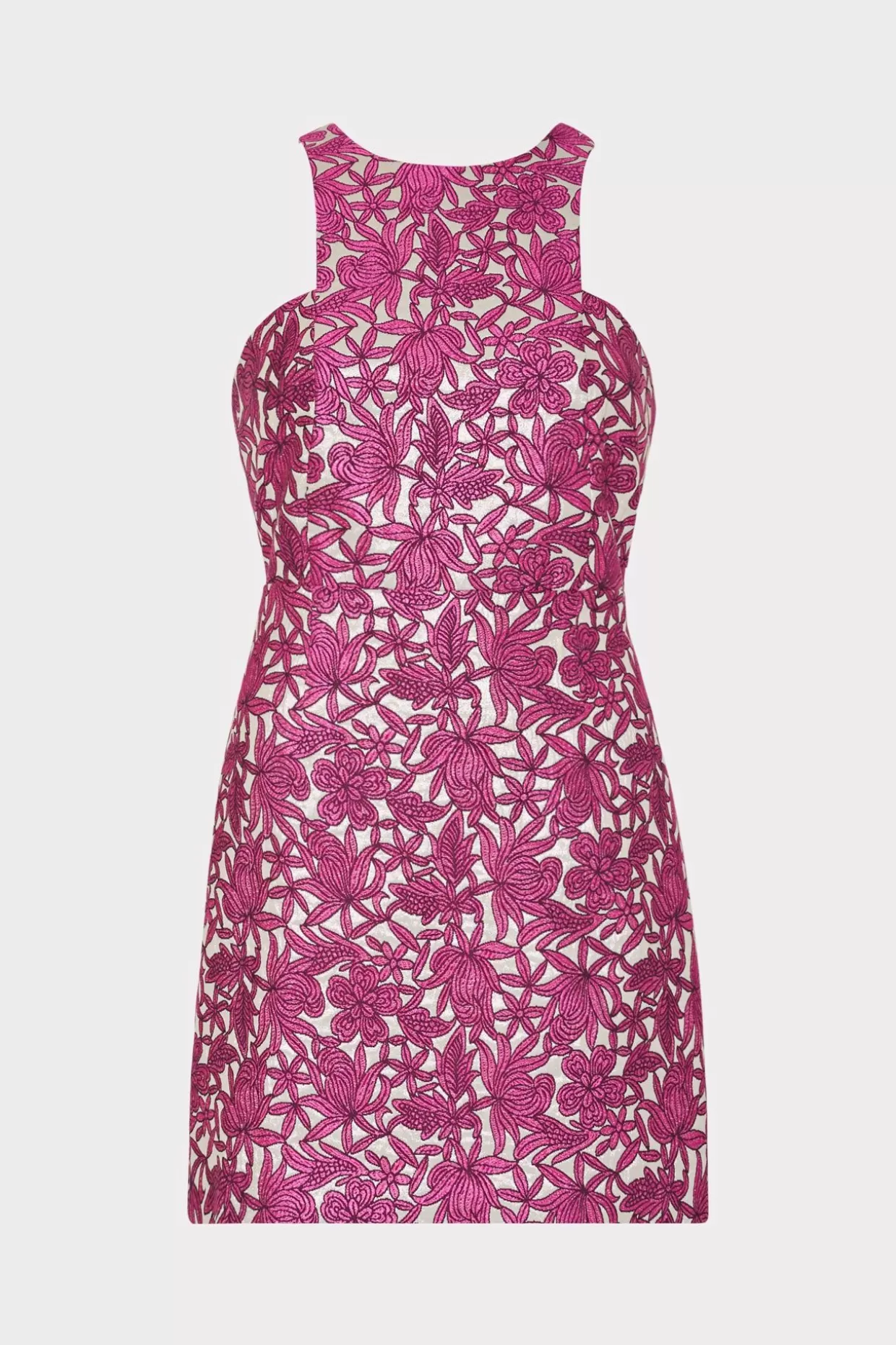 Day Dresses-MILLY Floral Jacquard Mini Dress Pink