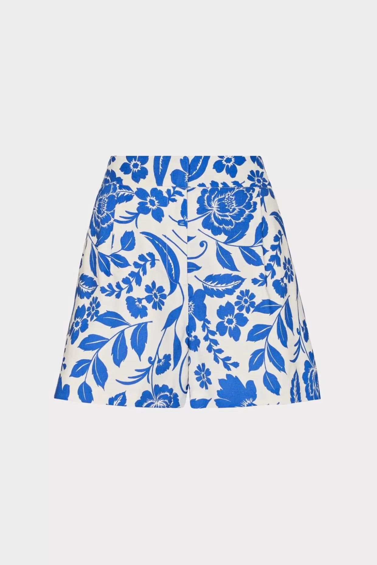 Shorts-MILLY Flowers Of Spain Linen Shorts Blue/White