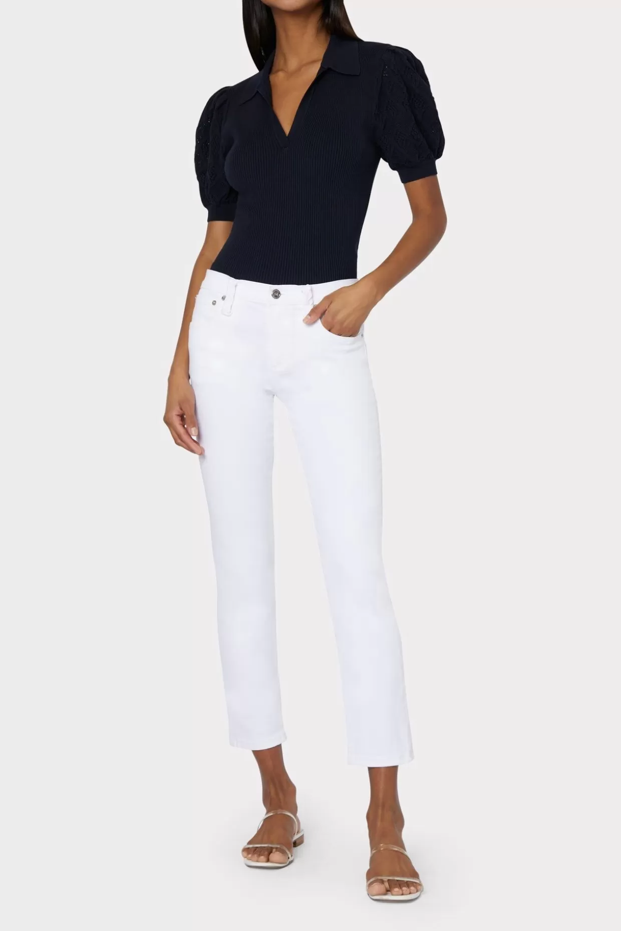 Jumpsuits & Rompers-MILLY Gale Skinny Jeans White