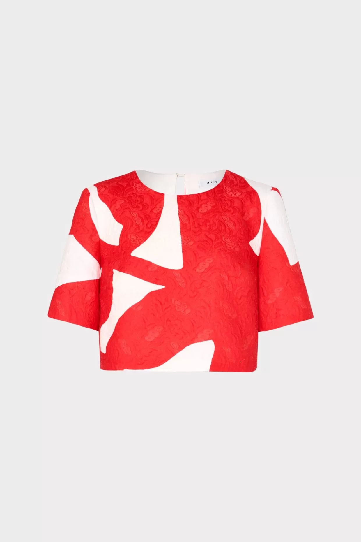 Tops-MILLY Grand Foliage Top Red/White