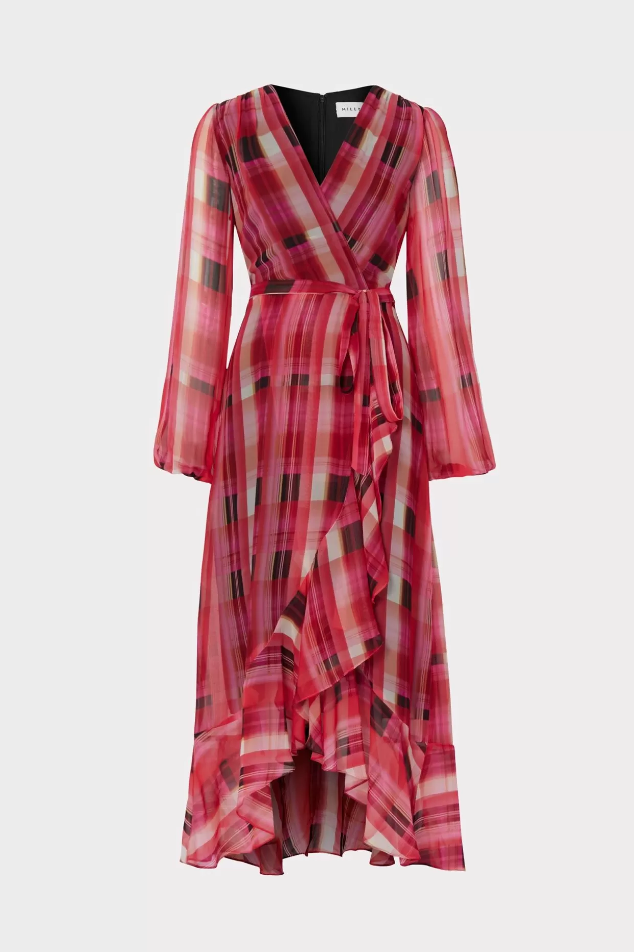 Jumpsuits & Rompers-MILLY Halley Prep Plaid Dress Red Multi