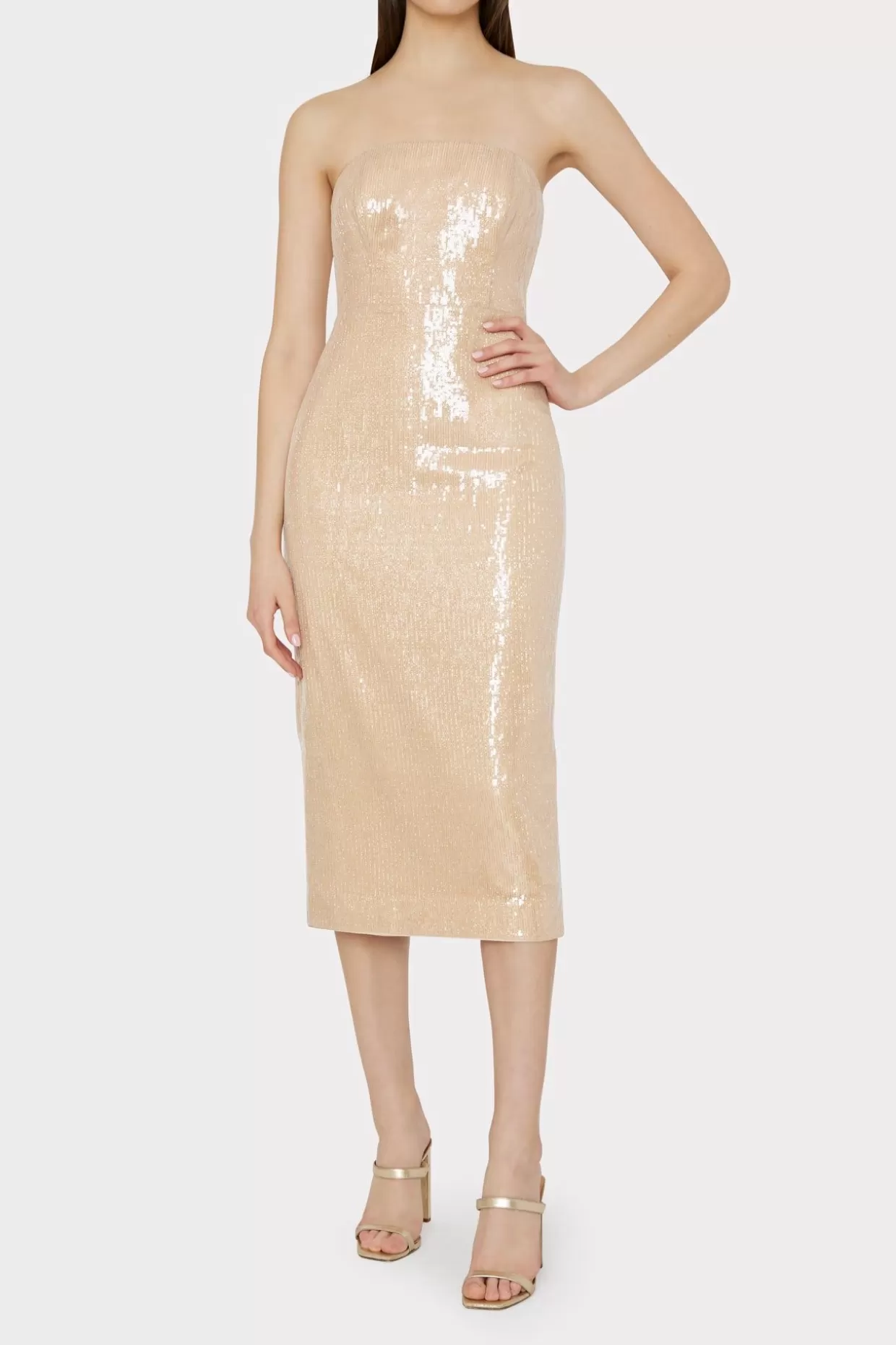 Jumpsuits & Rompers-MILLY Kait Sequin Dress Gold