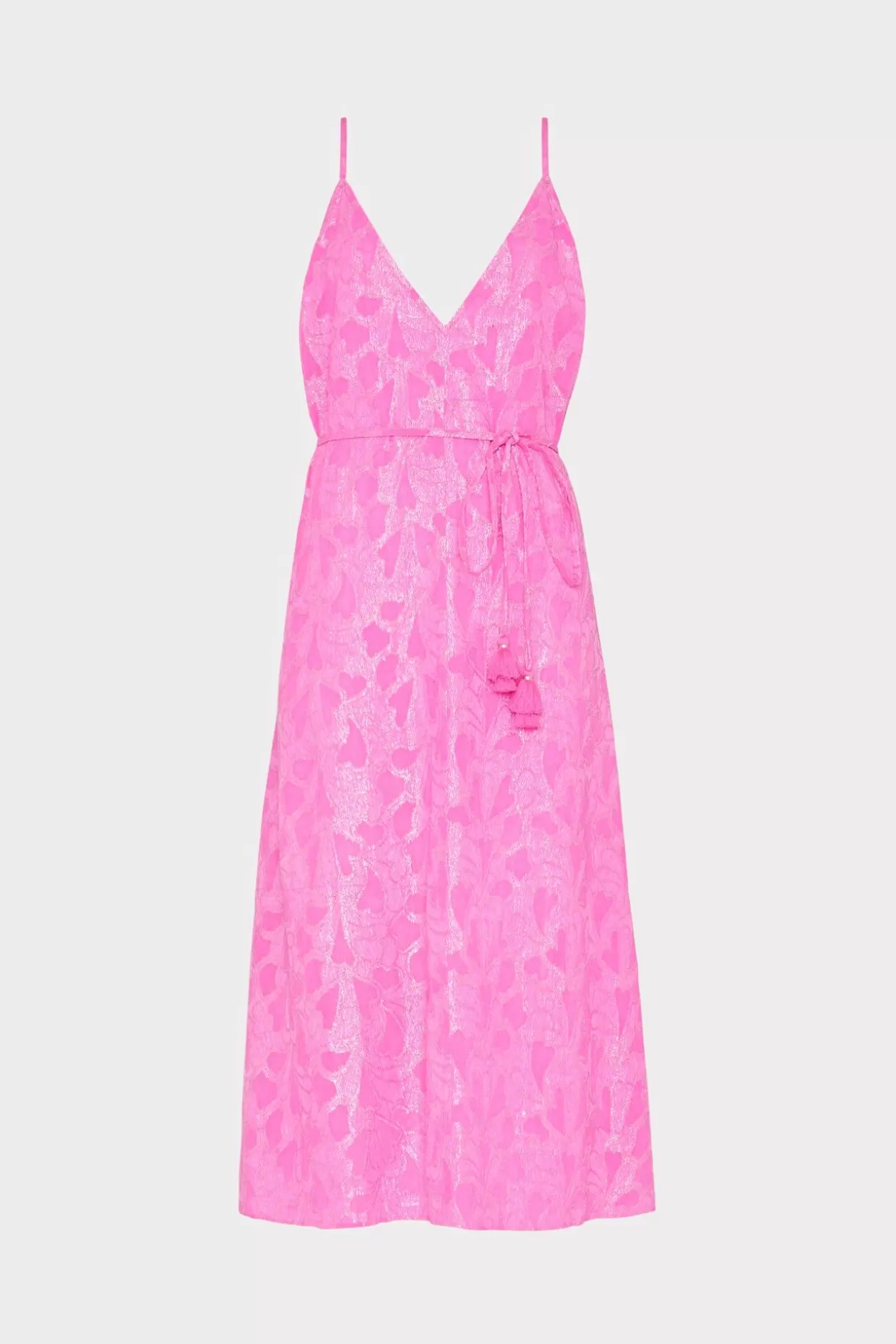 Jumpsuits & Rompers-MILLY Lurex Jacquard Spaghetti Strap Cover-Up Pink