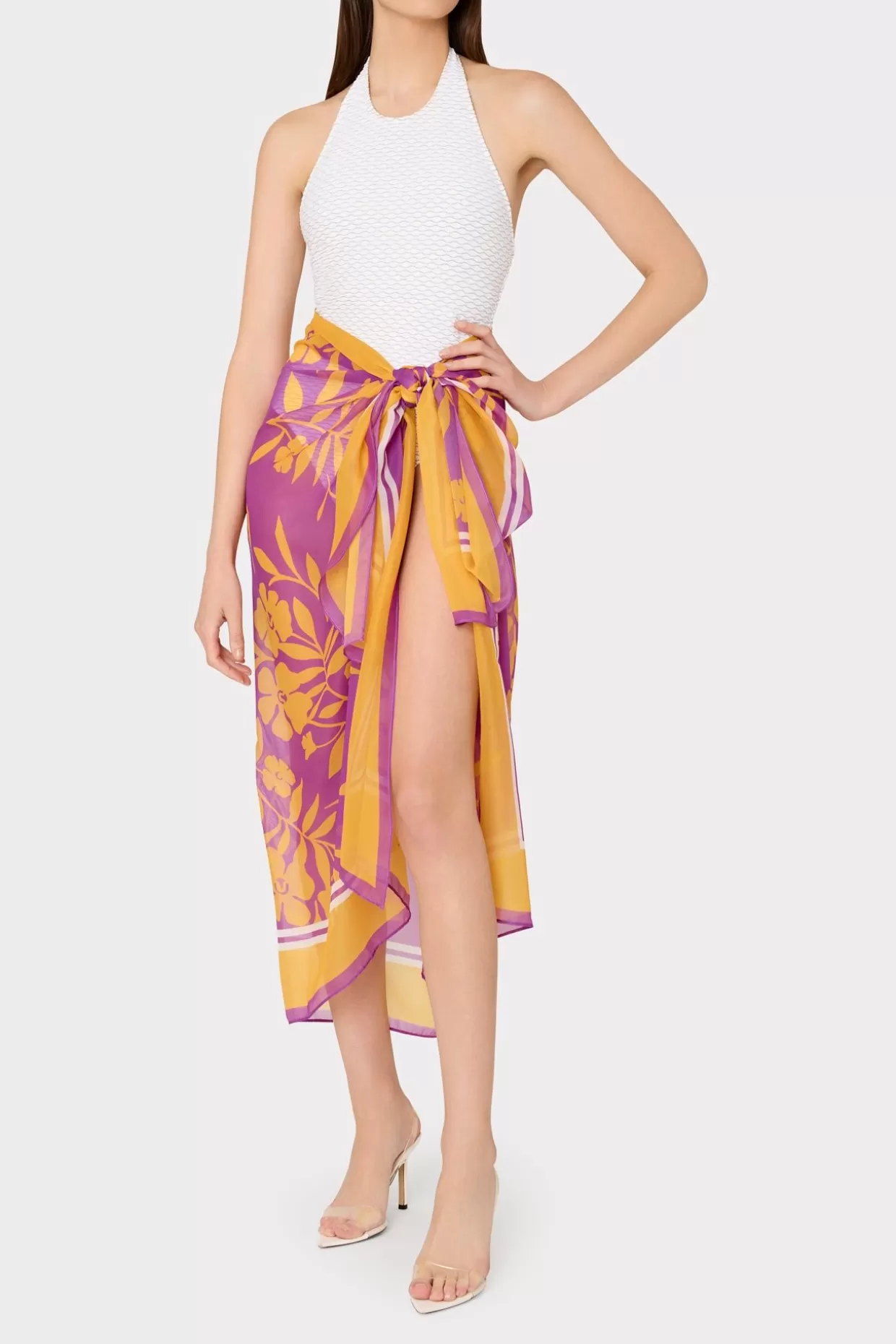 Cover-Ups-MILLY Marigold Aroma Chiffon Sarong Multi