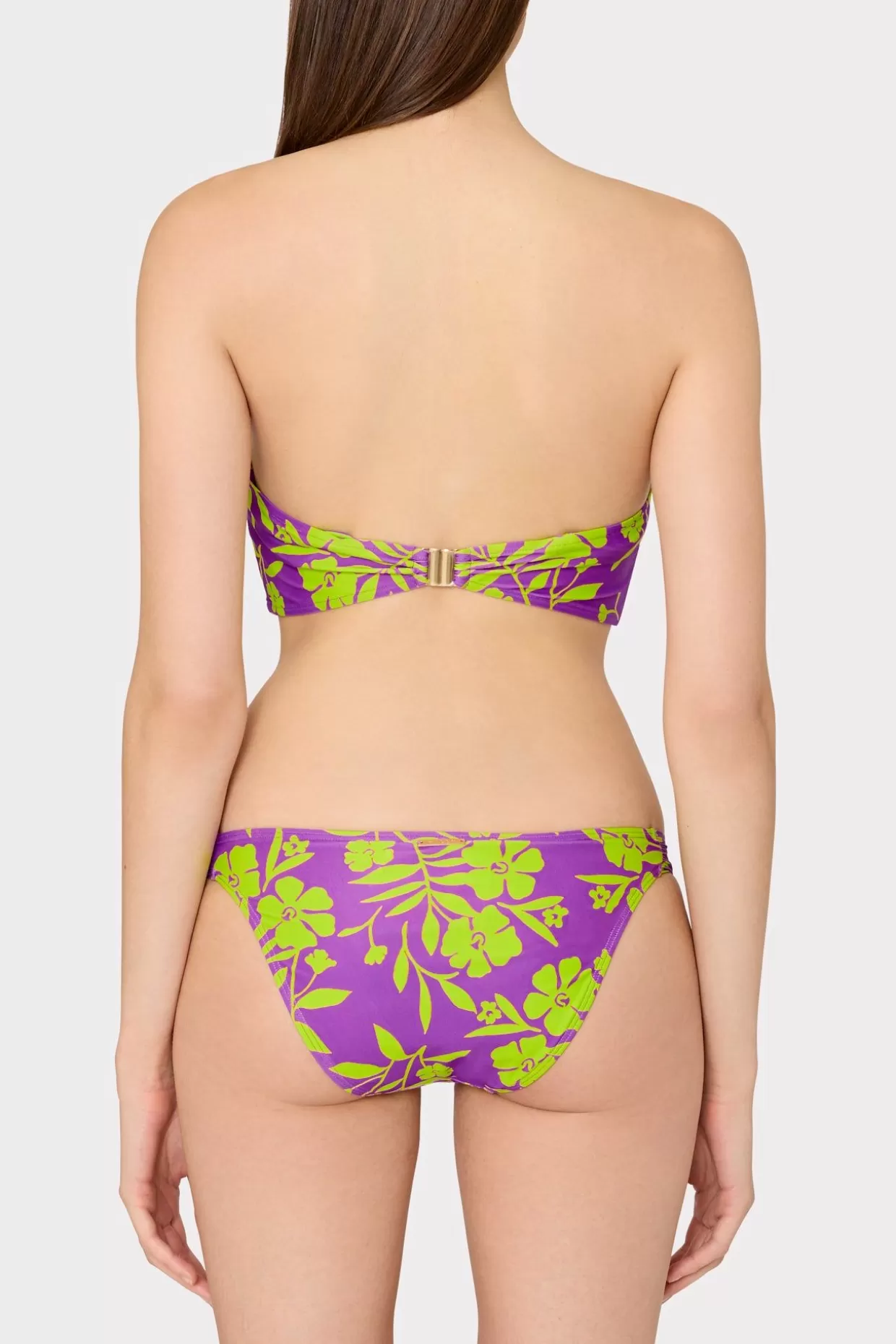 Jumpsuits & Rompers-MILLY Marigold Aroma Ruched Sides Bikini Bottom Purple Multi