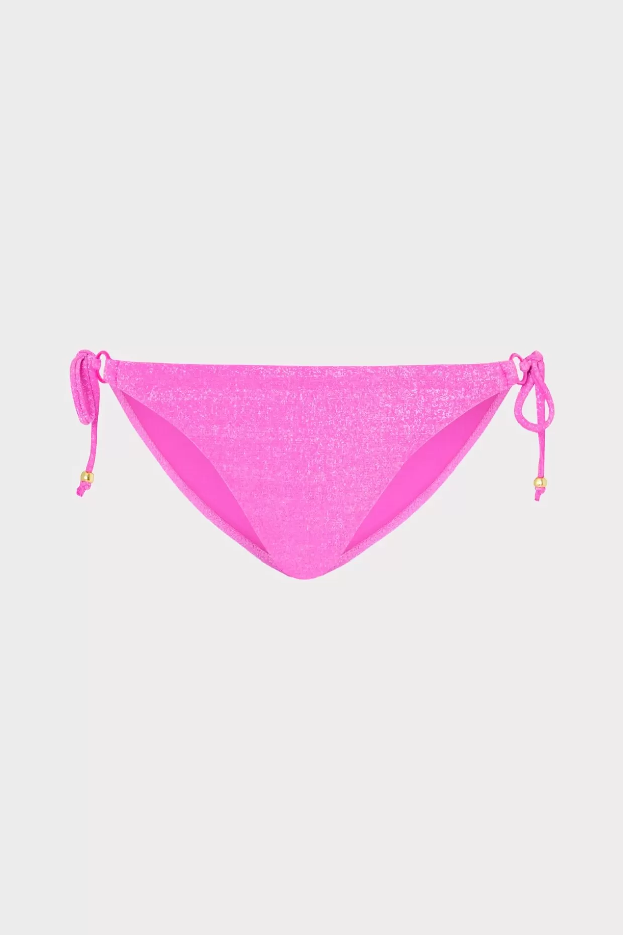 Bikinis-MILLY Metallic Ring Bikini Bottom Fuchsia/Silver