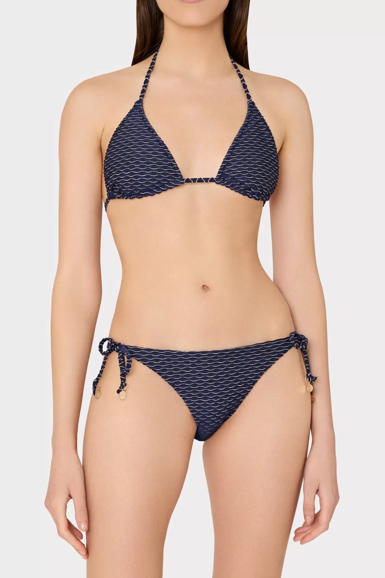 Jumpsuits & Rompers-MILLY Millie String Bikini Bottom Navy