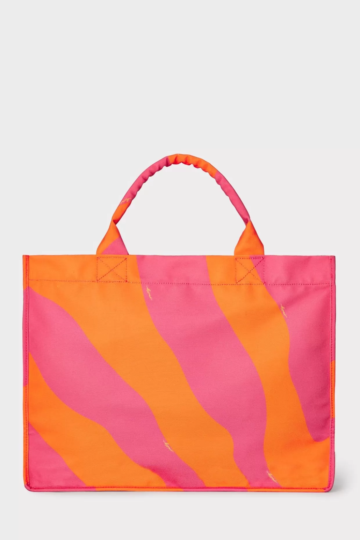 Beach Totes-MILLY Mimi Canvas Tote Milly Pink/Tangerine