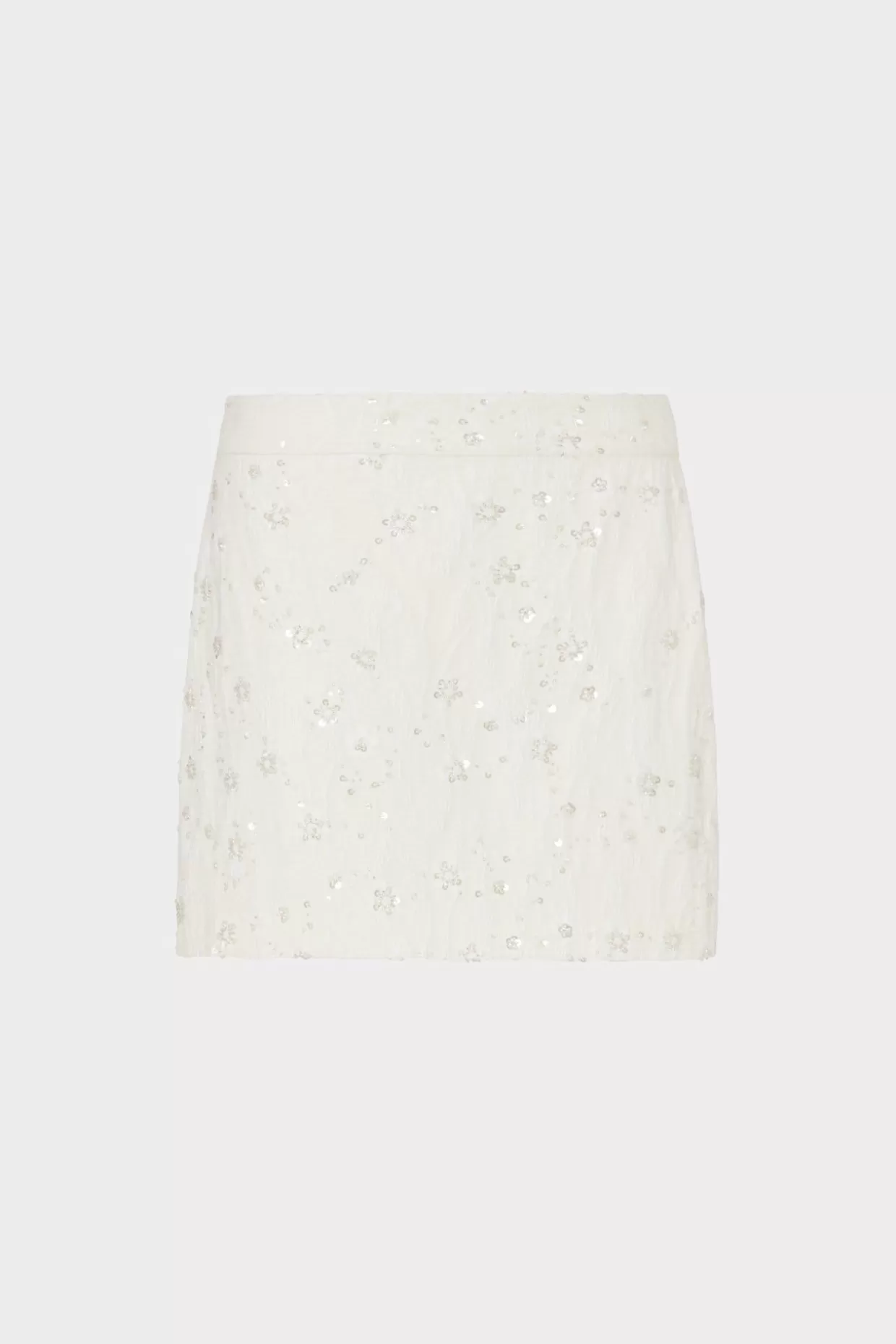 Skirts-MILLY Modern Mini Beaded Skirt Ecru