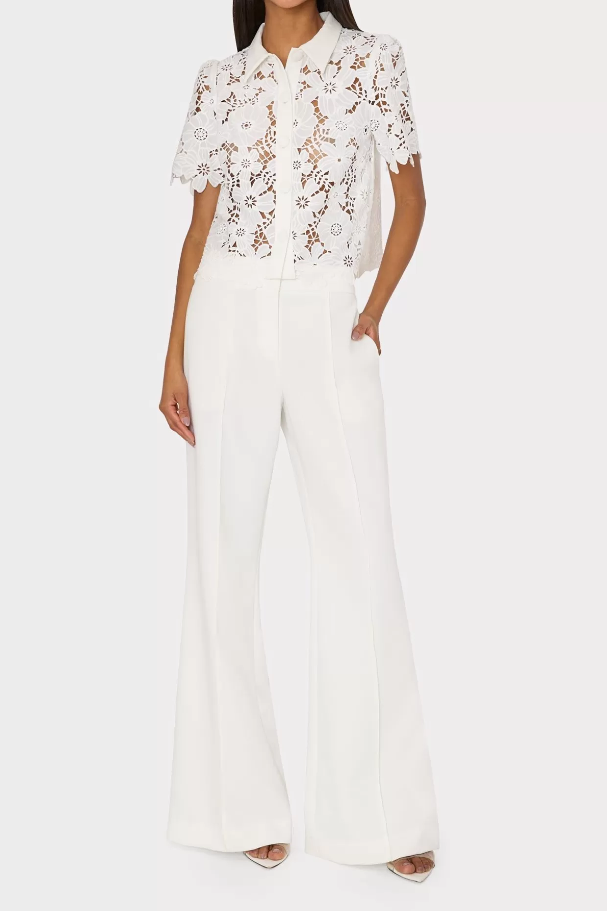 Jumpsuits & Rompers-MILLY Nash Cady Pants Ecru