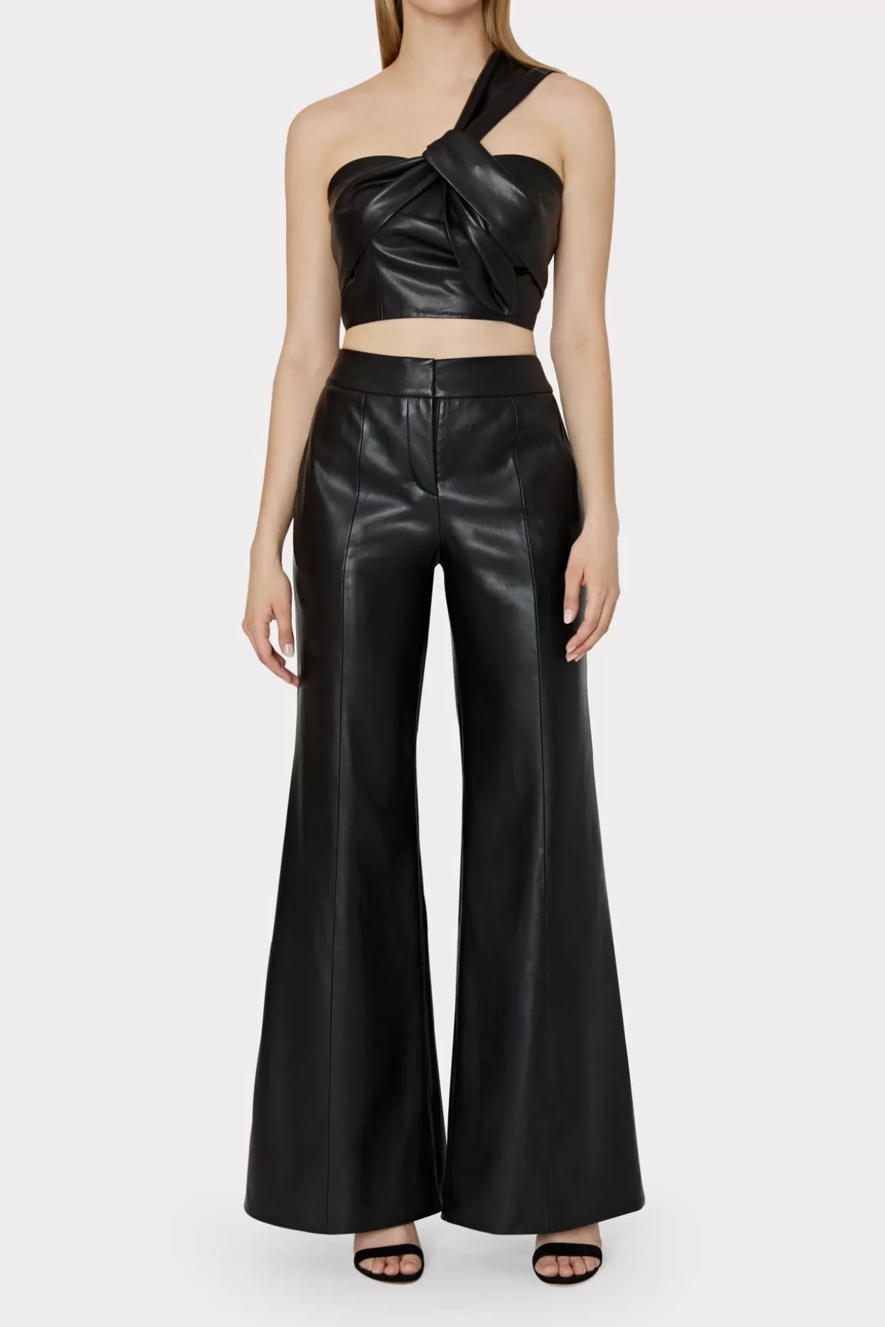 Pants-MILLY Nash Vegan Leather Pants Black