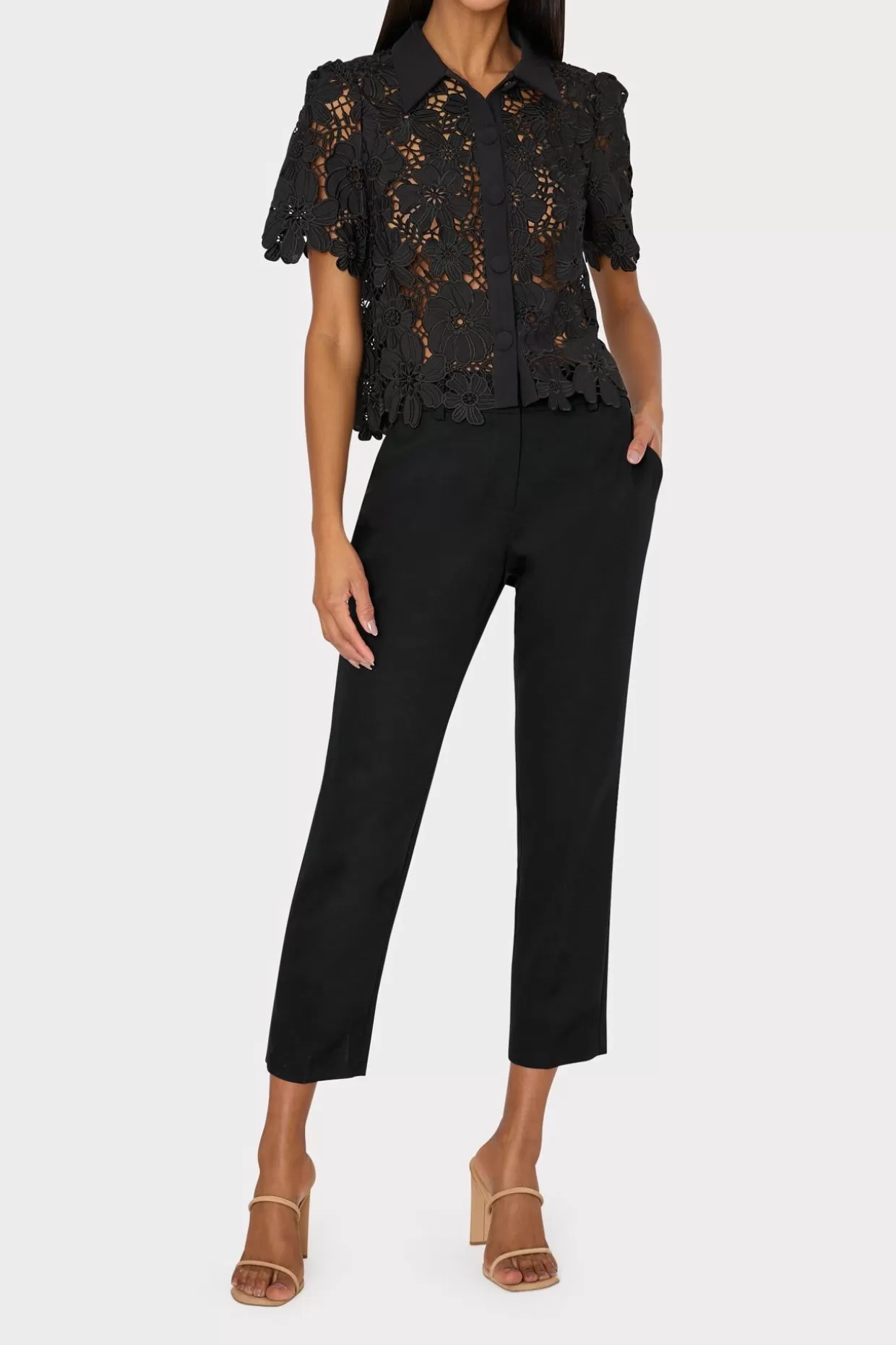 Jumpsuits & Rompers-MILLY Nicola Cady Pants Black