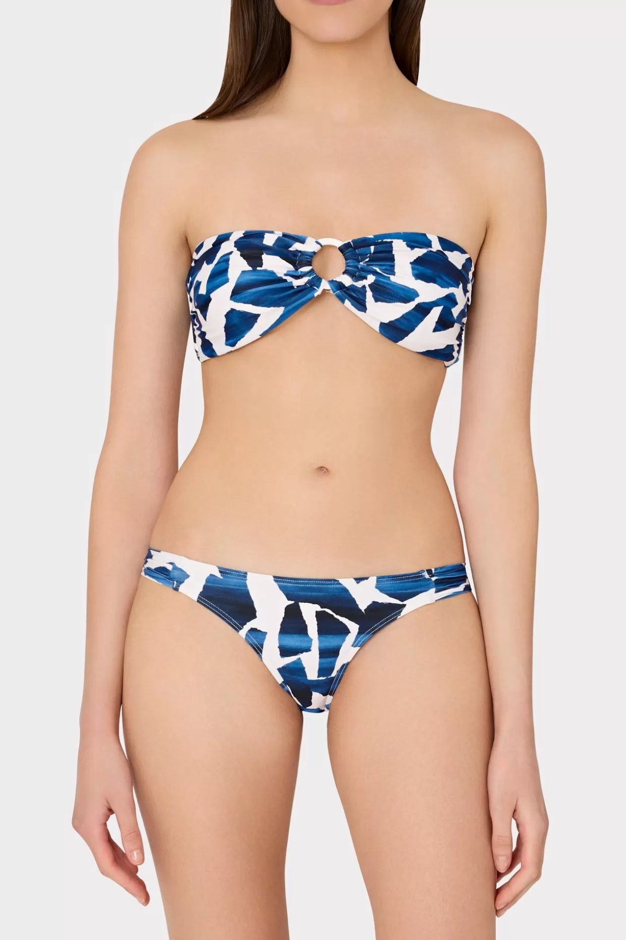 Jumpsuits & Rompers-MILLY Ocean Puzzle Bandeau Top Navy Multi