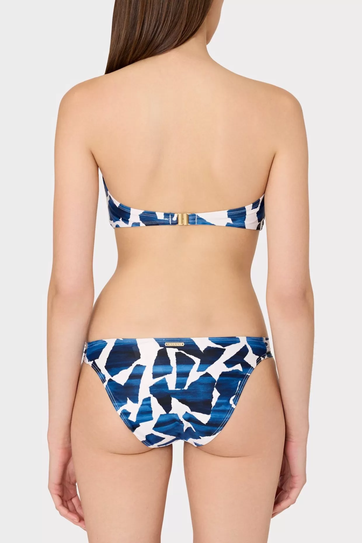 Bikinis-MILLY Ocean Puzzle Bandeau Top Navy Multi