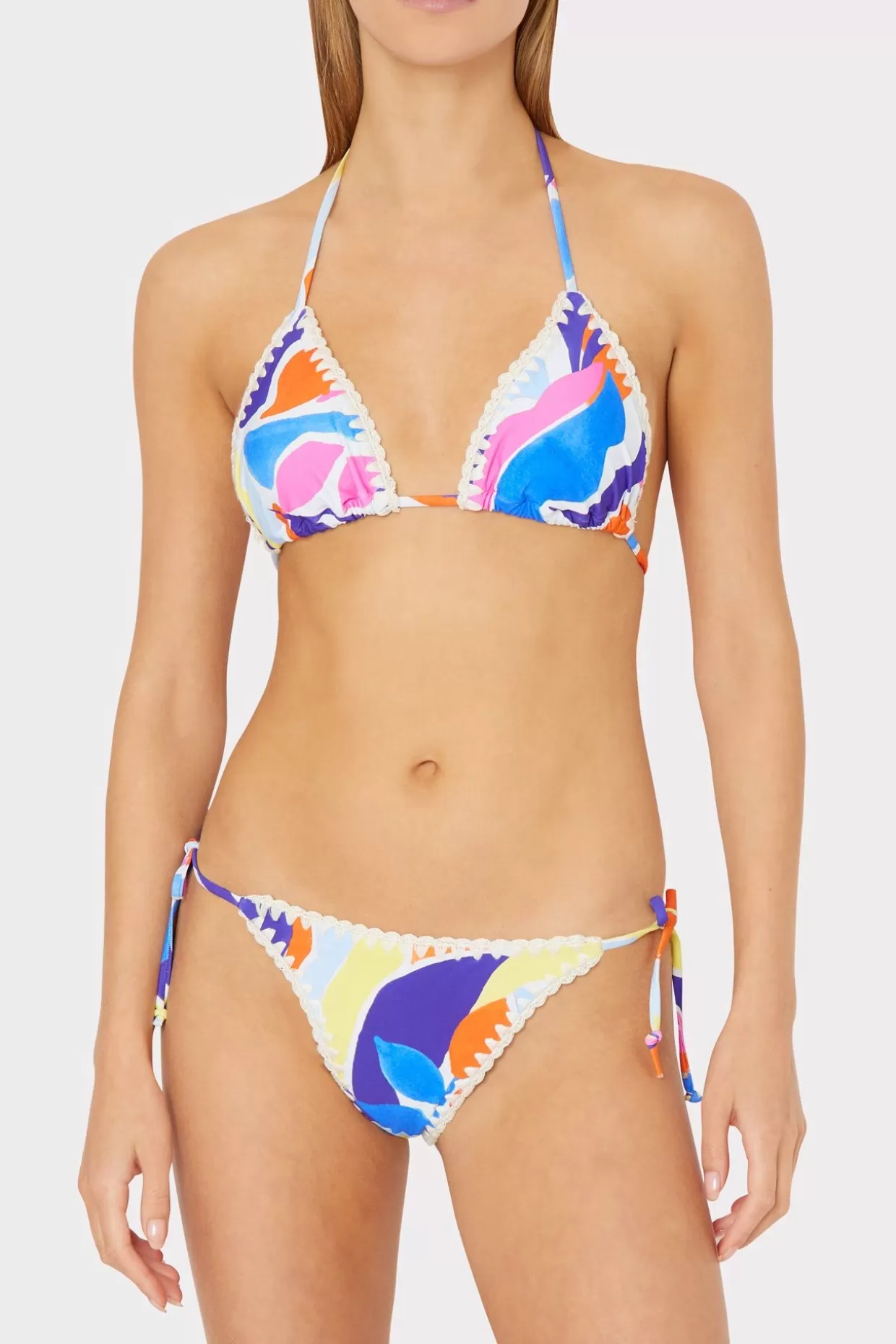 Jumpsuits & Rompers-MILLY Painted Bloom Bikini Bottom Blue Multi