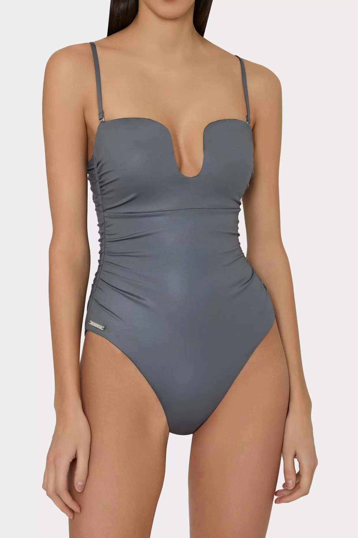 One Piece Swimsuits-MILLY Ragatta One Piece Grey