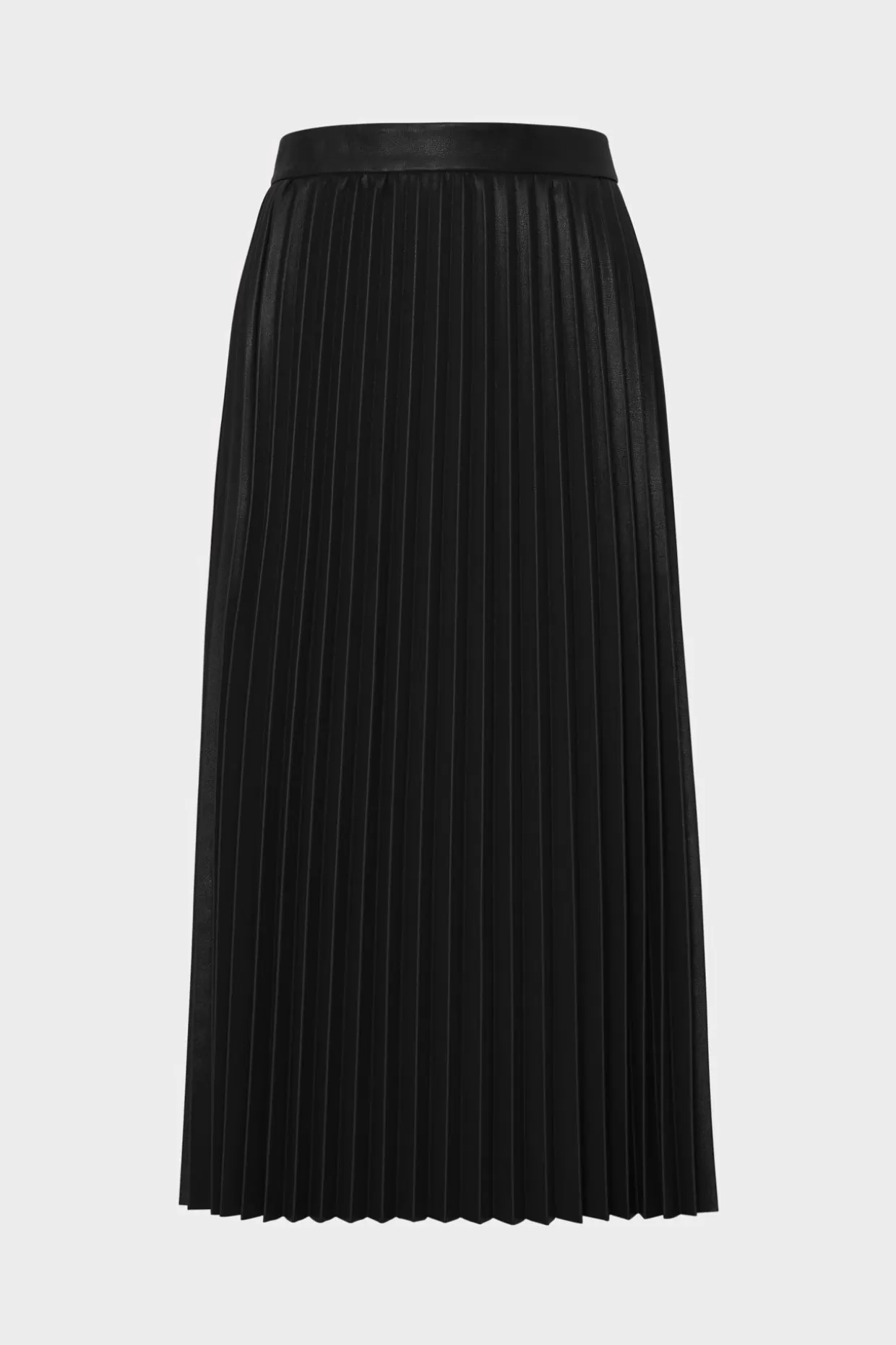 Skirts-MILLY Rayla Vegan Leather Pleated Skirt Black
