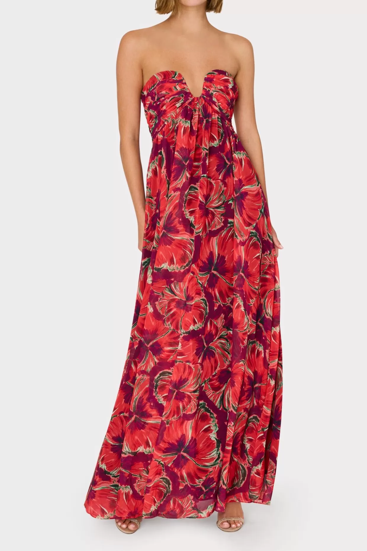 Jumpsuits & Rompers-MILLY River Windmill Floral Dress Red Multi