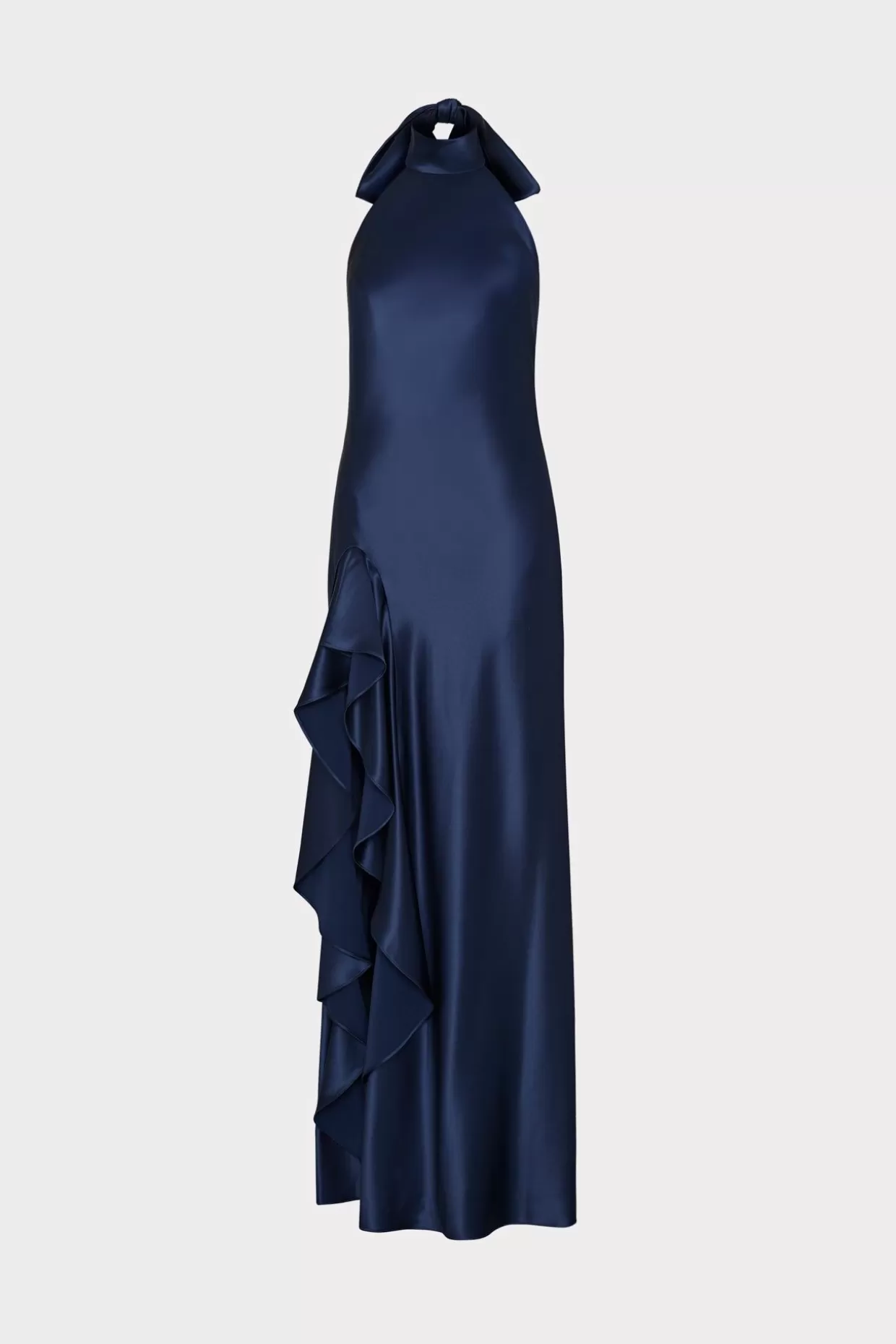 Jumpsuits & Rompers-MILLY Roux Hammered Satin Gown Navy