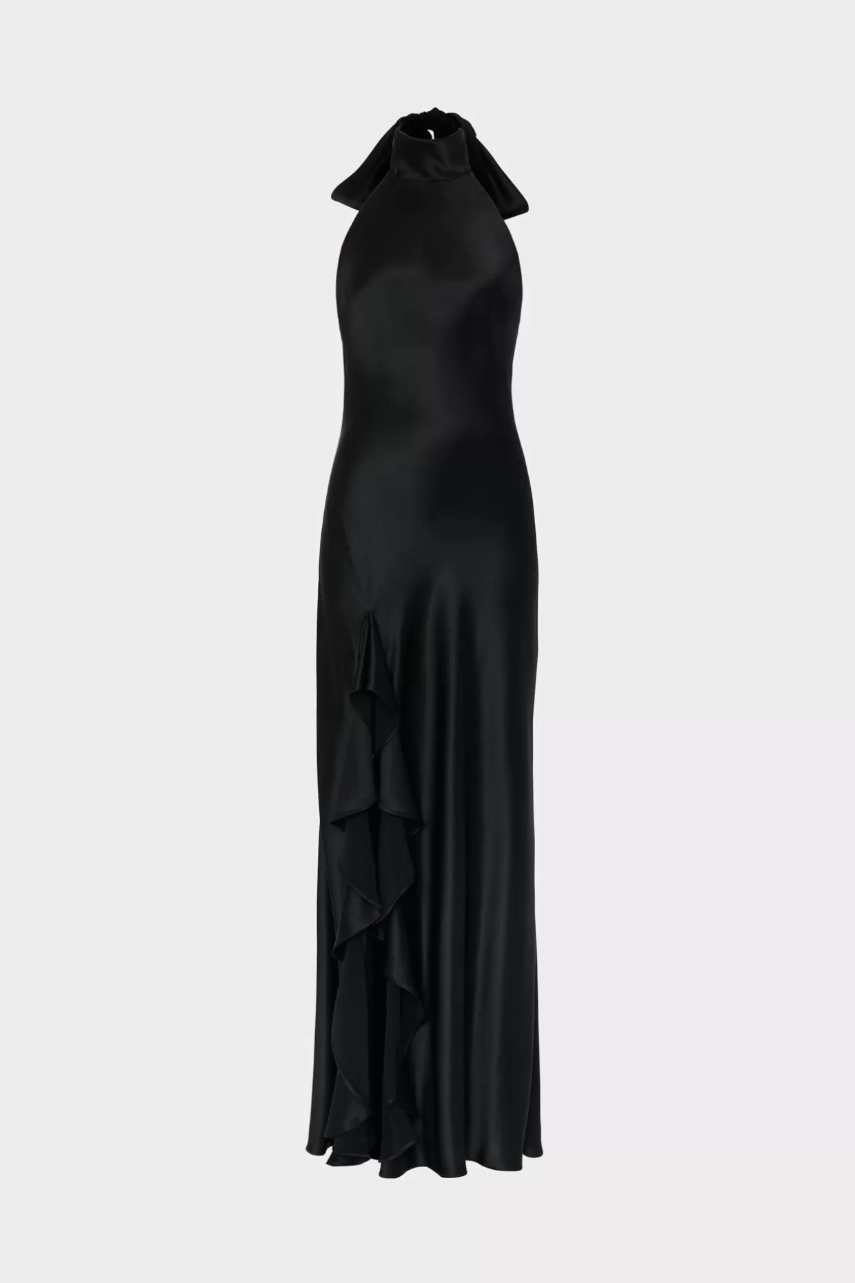 Jumpsuits & Rompers-MILLY Roux Hammered Satin Gown Black