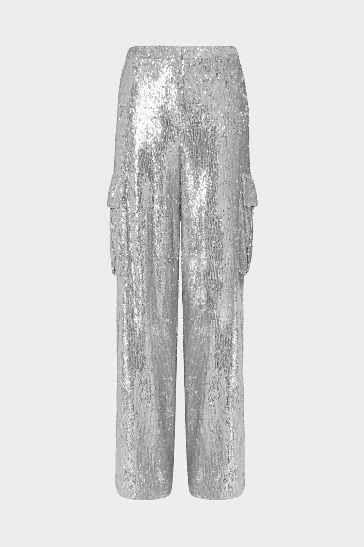 Pants-MILLY Saison Sequins Cargo Pants Silver