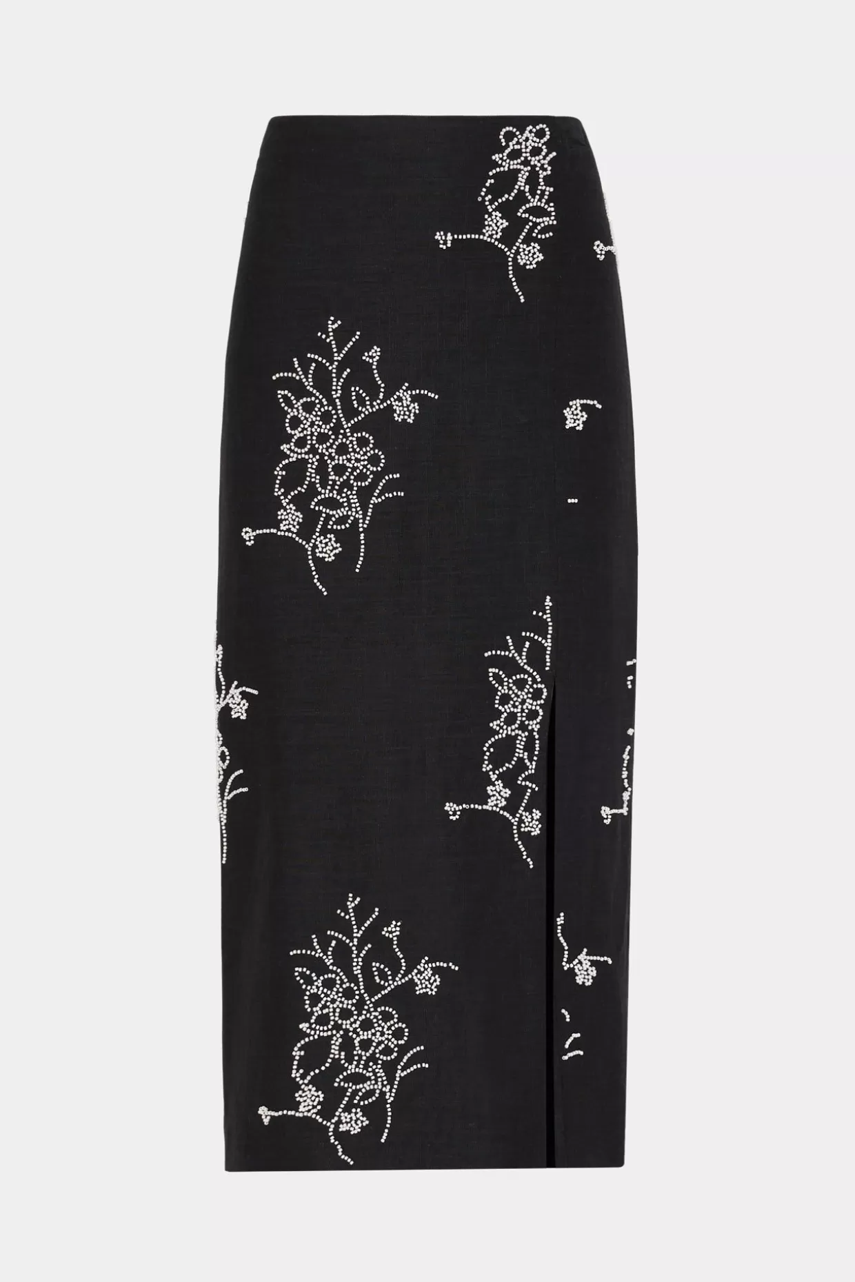 Jumpsuits & Rompers-MILLY Santanna Beaded Embroidery Skirt Black