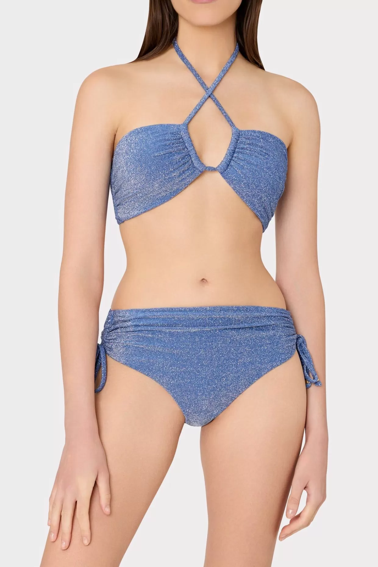 Bikinis-MILLY Shimmer Bikini Bottom Blue