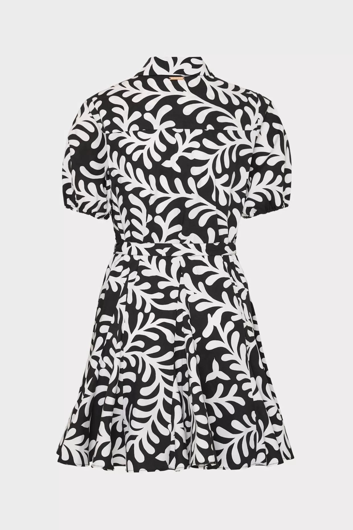 Little Black Dresses-MILLY Spanish Vine Poplin Mini Dress Black/White