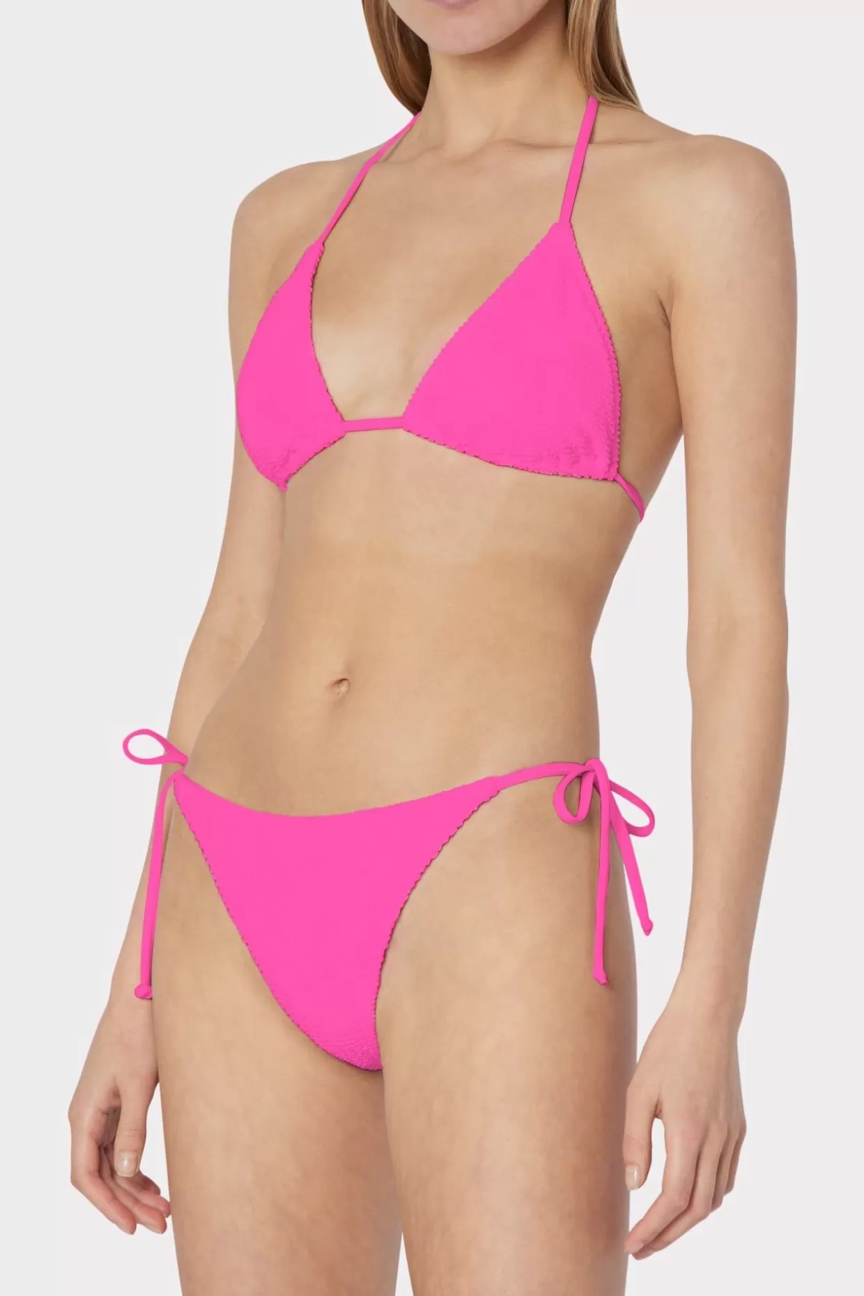 Jumpsuits & Rompers-MILLY Textured Bikini Bottom Neon Pink