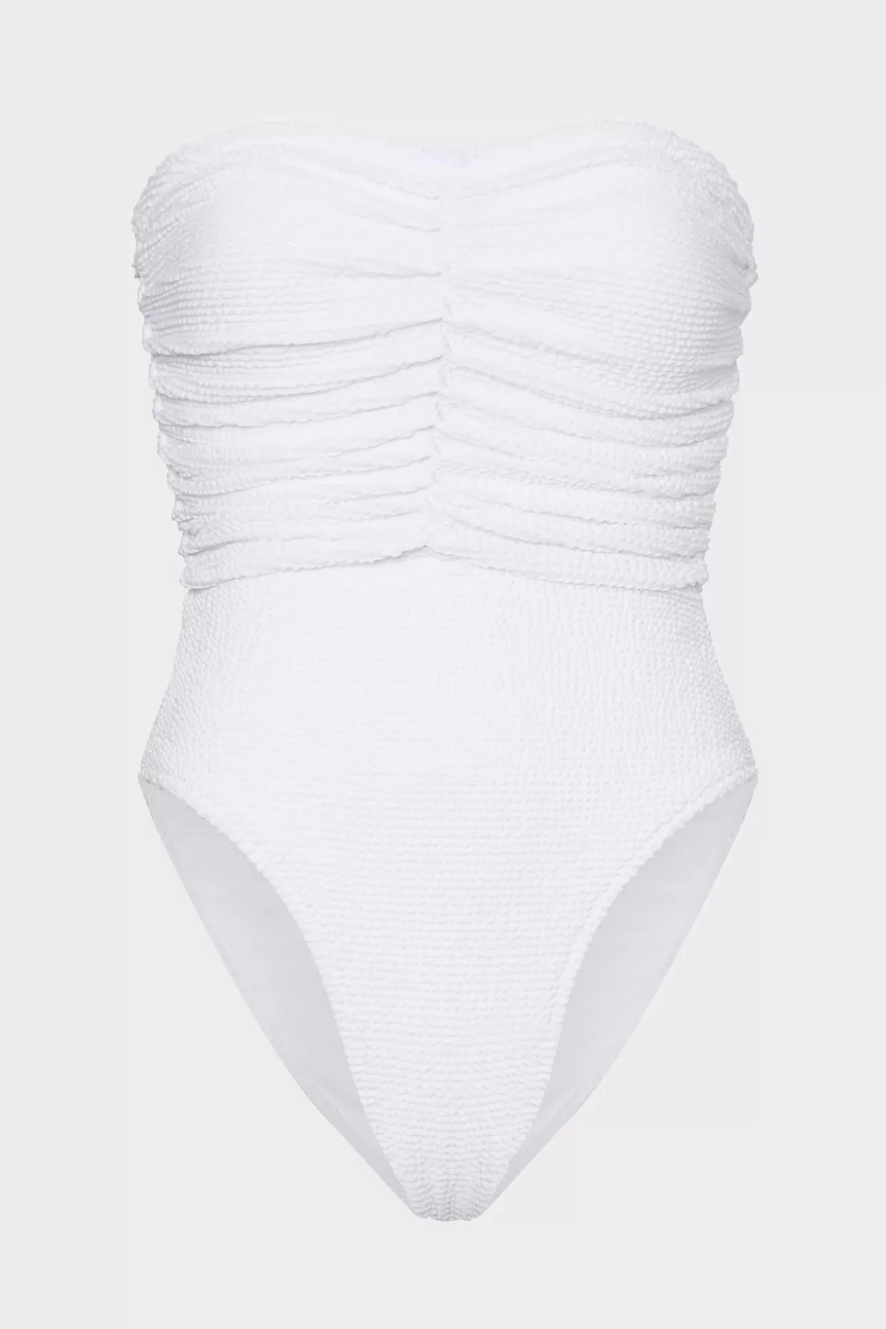 Jumpsuits & Rompers-MILLY Textured Ruched One Piece White