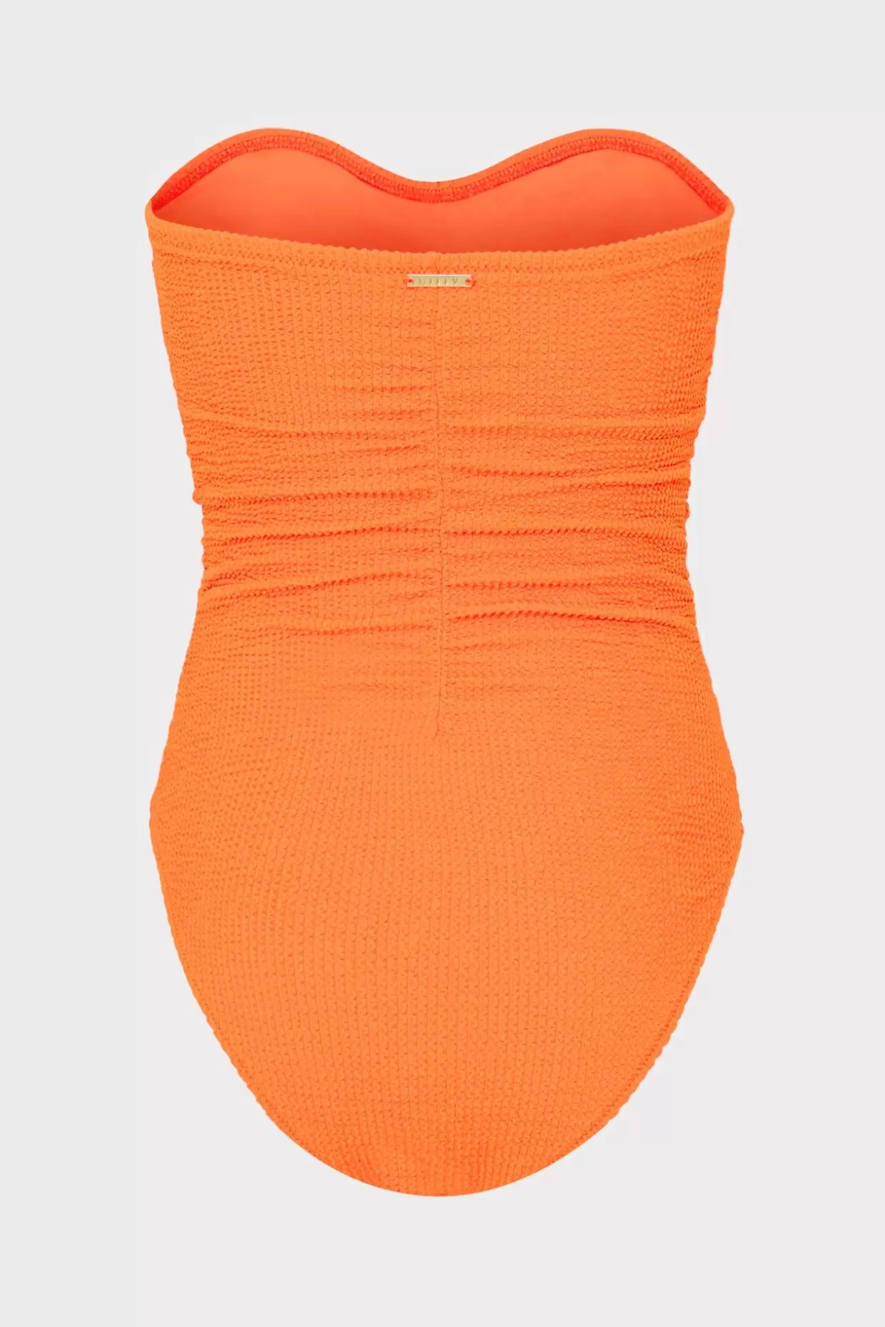 One Piece Swimsuits-MILLY Textured Ruched One Piece Neon Orange