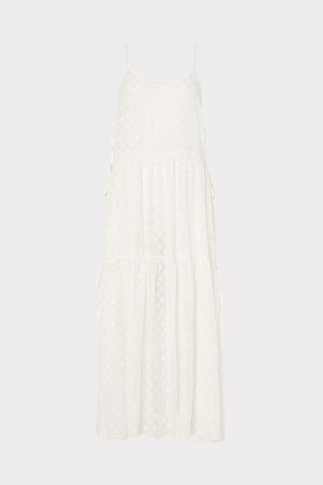 Jumpsuits & Rompers-MILLY Valeria Diamond Jacquard Coverup Dress White/Gold