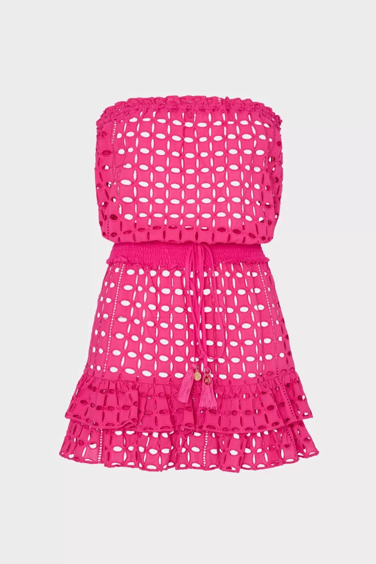 Cover-Ups-MILLY Verity Cotton Eyelet Dress Pink