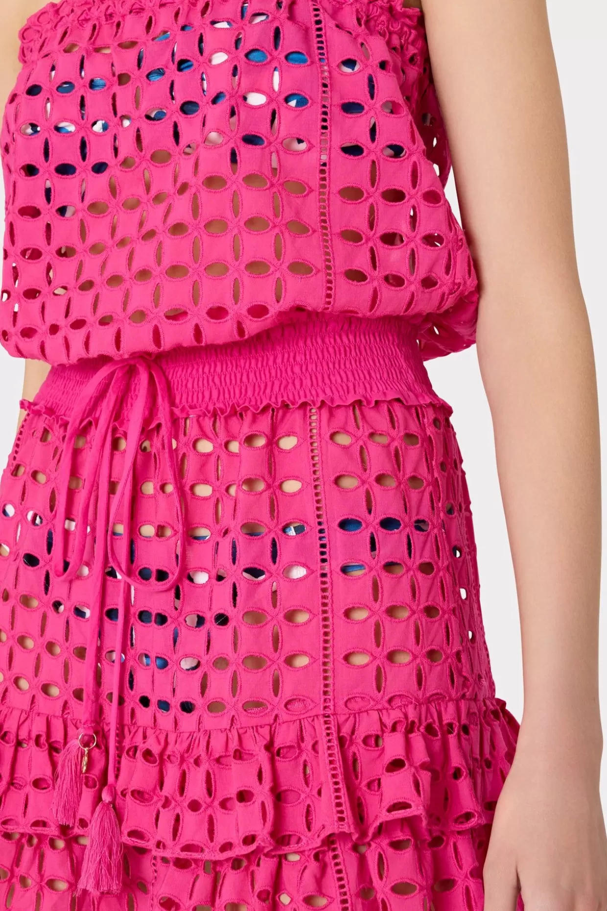 Cover-Ups-MILLY Verity Cotton Eyelet Dress Pink